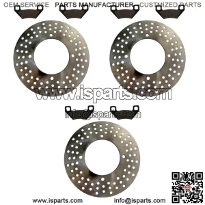 Front Rear Brake Rotors Pads for Arctic Cat 650 V2 4x4 FIS V-Twin 2004 2005 2006