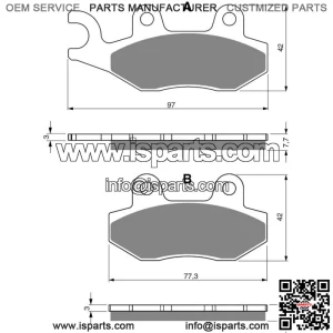 Brake Disc Pads Rear Goldfren S33 For Peugeot Vivacity 125 (4T)