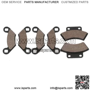 Front + Rear Organic Brake Pads 1997 Polaris Scrambler 500 4x4 Set Full Kit  ah (For: Polaris)
