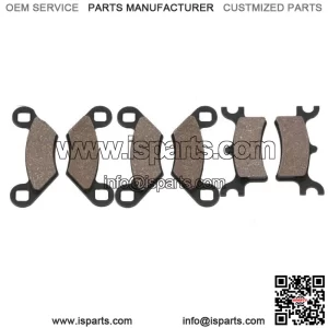 Front + Rear Organic Brake Pads 2008 Polaris Sportsman 500 HO Set Full Kit  on (For: Polaris)