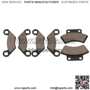 Front + Rear Organic Brake Pads 1997 Polaris Xplorer 500 4x4 Set Full Kit  kp (For: Polaris)
