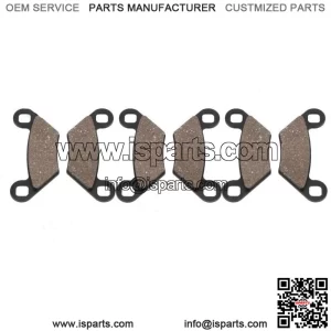 Front + Rear Organic Brake Pads 2012 Polaris Sportsman 550 EPS Orange nn (For: Polaris)