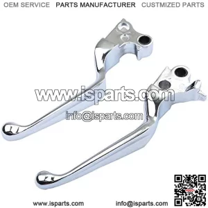 Vkinman Chrome Hand Levers Brake Lever + Clutch Lever Replacement for Harley Hand Controls 1996-2006