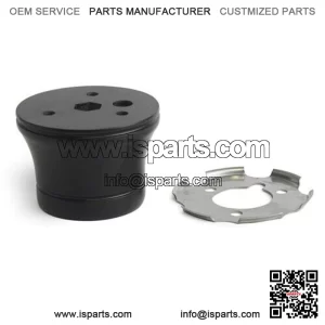 Black Billet Steering Wheel Spline Adapter 3 Bolt 2004-2009 Yamaha Rhino (Fits: Yamaha Rhino 660)