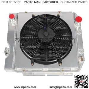 For 63-66 Ford Mustang Falcon Mercury  3 Row Aluminum Core Radiator+Fan Shroud