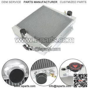 6167 Aluminum Radiator Silver For International Scout 1961-1971 4Row 2.5L MT