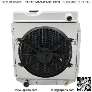 Aluminum Radiator 3 Row+Shroud Fan Relay For Ford 1960-65 Falcon/1965-66 Mustang