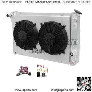 3 Row Radiator+Shroud Fan+Thermostat Kit For 82-92 Chevy Camaro Pontiac Firebird