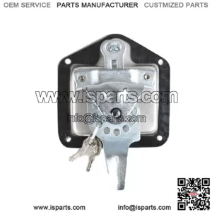 T-handle Tool Box Lock RV Door Latch w/ Two Keys Stainless Steel Polish