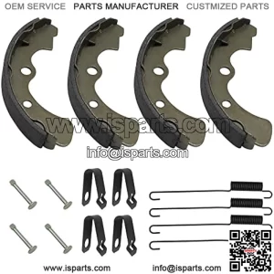 Front Brake Shoes Springs Pins Left&Right for Kawasaki Mule 2520 2510 2500 2030 2020 2010 1000 Diesel KAF450 KAF540 KAF620 KAF950 1988-2000