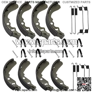 Brake Shoes Kit Front & Rear for Kawasaki Mule 500 520 550 KAF300, OEM# 41047-1051 41047-1052
