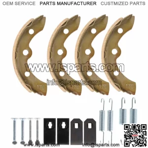 (4) For Club Car Golf Cart Brake Shoes Pads DS & Precedent 1018232-01 1995-up