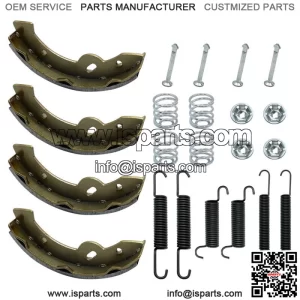 Brake Shoes w/Springs Pins Kit fit Golf Cart E-Z-GO Yamaha Gas Electric 1993+