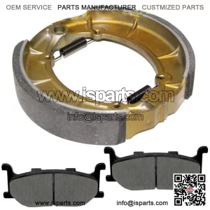 Front Brake Pads & Rear Shoes for Yamaha XVS650A V-Star 650 Classic 1998-2010