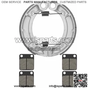for Yamaha Grizzly 350 YFM350 4WD 2007-2014 Front Pads Rear Brake Shoes