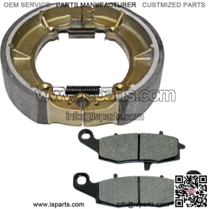 Front Brake Pads & Rear Shoes for Kawasaki VN800B Vulcan 800 Classic 1996-2005