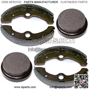 Front Brake Shoes & Rear Brake Pads for Yamaha Big Bear 350 YFM350FW 1989-1995