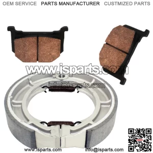 for Suzuki Gs250 Gs250T 1980 1981 Front Brake Pads & Rear Brake Shoes