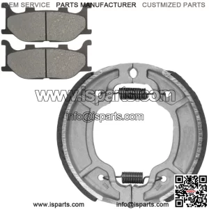 Front Brake Pads & Rear Brake Shoes for Yamaha XVS250 Drag Star Ds250 2000-2005