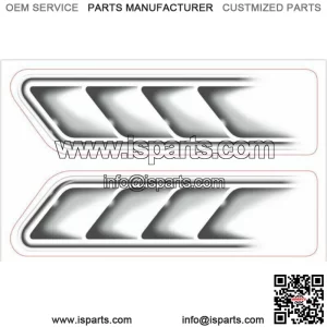 2Pcs 3D Car Side Parts Air Vents Outlet Fake Sticker Decal Decor Car Accessories (For: Ford F-150)