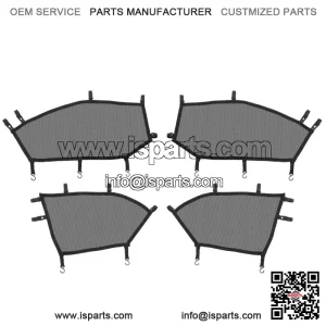 4-Piece Black Window Nets Set for Can-Am Maverick X3 MAX 4-Door (2017-2025)