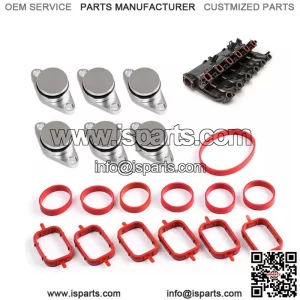 BMW Diesel Engine Vortex Swirl Flap Repair Kit 33MM 6PCS with Leather Ring #Silver