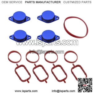 BMW Diesel Engine Vortex Swirl Flap Repair Kit 33MM 4PCS with Leather Ring #Blue