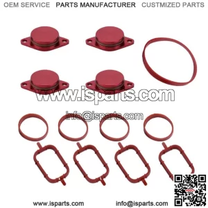 BMW Diesel Engine Vortex Swirl Flap Repair Kit 33MM 4PCS with Leather Ring #Red