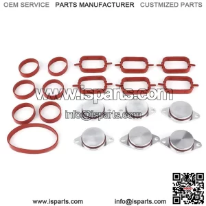 BMW Diesel Engine Vortex Swirl Flap Repair Kit 22MM 6PCS with Leather Ring #Silver