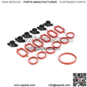 BMW Diesel Engine Vortex Swirl Flap Repair Kit 22MM 6PCS with Leather Ring #Black