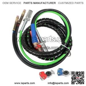 12Ft 3-In1 Air Line Hose Electric Cable Wrap w/Accessories For Semi Trailer 7Way