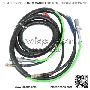 15FT 3-in-1 Wrap Set Air Line Hose Assemblies Fit for Semi Truck Tractor Trailer