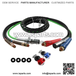 For Semi Truck Tractor Trailer 12FEEt 3-in-1 Wrap Set Air Line Hose Assemblies