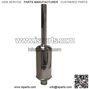 350600R95 Polished Stainless Steel Muffler Fits FARMALL Super H HV W4 300 350 14