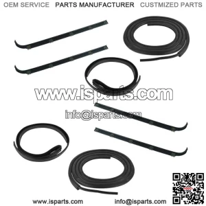 Door Window Sweep Weatherstrip Seal Kit for 87-97 Bronco F-Series Pickup Truck (For: Ford F-150)