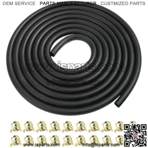 9.85FT Fuel Line,1/4" ID Fuel Line Hose with 20Pcs 2/5" ID Hose Clamps,Car Accessories Gas Line Small Engine Fuel Line,Stretchy Fuel Line for Motorcycle Mowers Tractors and All Small Engines