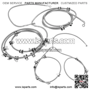 Front & Rear Brake Hose Line For Can Am Maverick Turbo Maverick Max Turbo 19-21