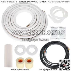 Install Kit For Mini Split Heat Pump Systems 1/4" - 3/8" Dia. 25Feet White Pipe