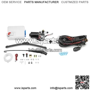 12V Electric Windshield Wiper Motor Kit + Wiring For Honda Pioneer 500/700/1000 (For: More than one vehicle)