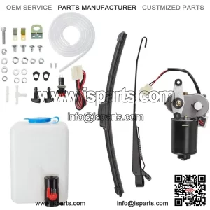 12V Electric Windshield Wiper Motor Kit for Can-Am Maverick X3  Includes Washer Bottle