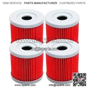 4 Pack Oil Filter for Suzuki DRZ400 2000-2017 LTZ400 QuadSport 2003-2016 LTR450 QuadRacer for ARCTIC CAT DVX400 2004-2008 for KAWASAKI KFX400 2003-2006 KLX400R KLX400SR 2013