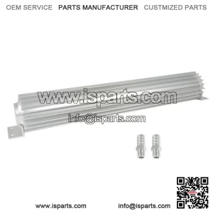18" Dual Pass Aluminum Finned Transmission Oil Cooler w/ 1/4" NPT fittings