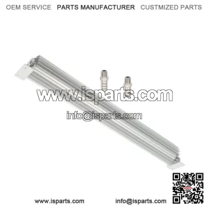 24" Dual Pass Aluminum Finned Transmission Oil Cooler w/ 1/4" NPT fittings