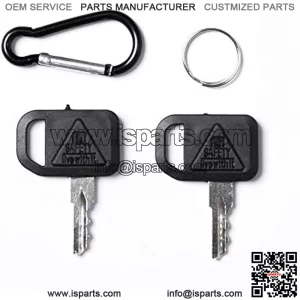 Aree Replacement for John Deere Gator Ignition Keys Bobcat,AM131841,130 160 165, Gehl, Multiquip with Keychain, 2 Pack