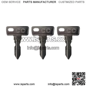 (3) Club Car DS 1982+ Gas/Electric Golf Cart Key Replacement Ignition Keys