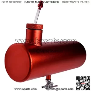 Aluminum Mini bike Gas Fuel Tank Cylinder 4x11" for Coleman Baja Montser Mega moto Predator Hemi non 212 Engine, Massimo Axis RealTree Motovox Mototec Dirt Gas Bike, Go Kart Parts (Red)