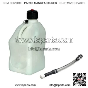 White 5.5 Gallon Square Utility Jug + Deluxe Fill Hose