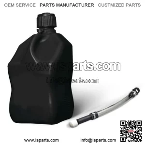 Black 5.5 Gallon Square Utility Jug + Deluxe Fill Hose