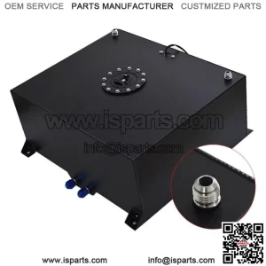 20 Gallon 80L Fuel Cell Tank with Cap and Level Sender Aluminum Black Universal