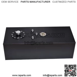 15 Gallon Race Fuel Cell Gas Tank w/ Level Sender 60L Top-Feed Slim Aluminum